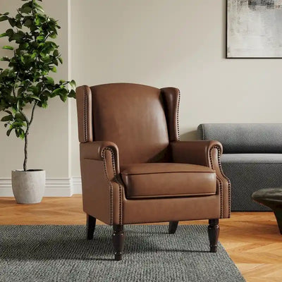 Patterned Upholstered Accent Chair for Living Room