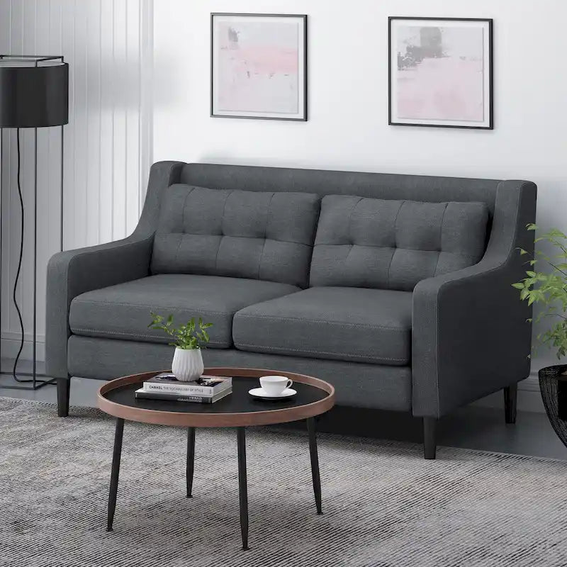 Contemporary Fabric Loveseat - 58.00 W x 33.50 L x 34.50 H